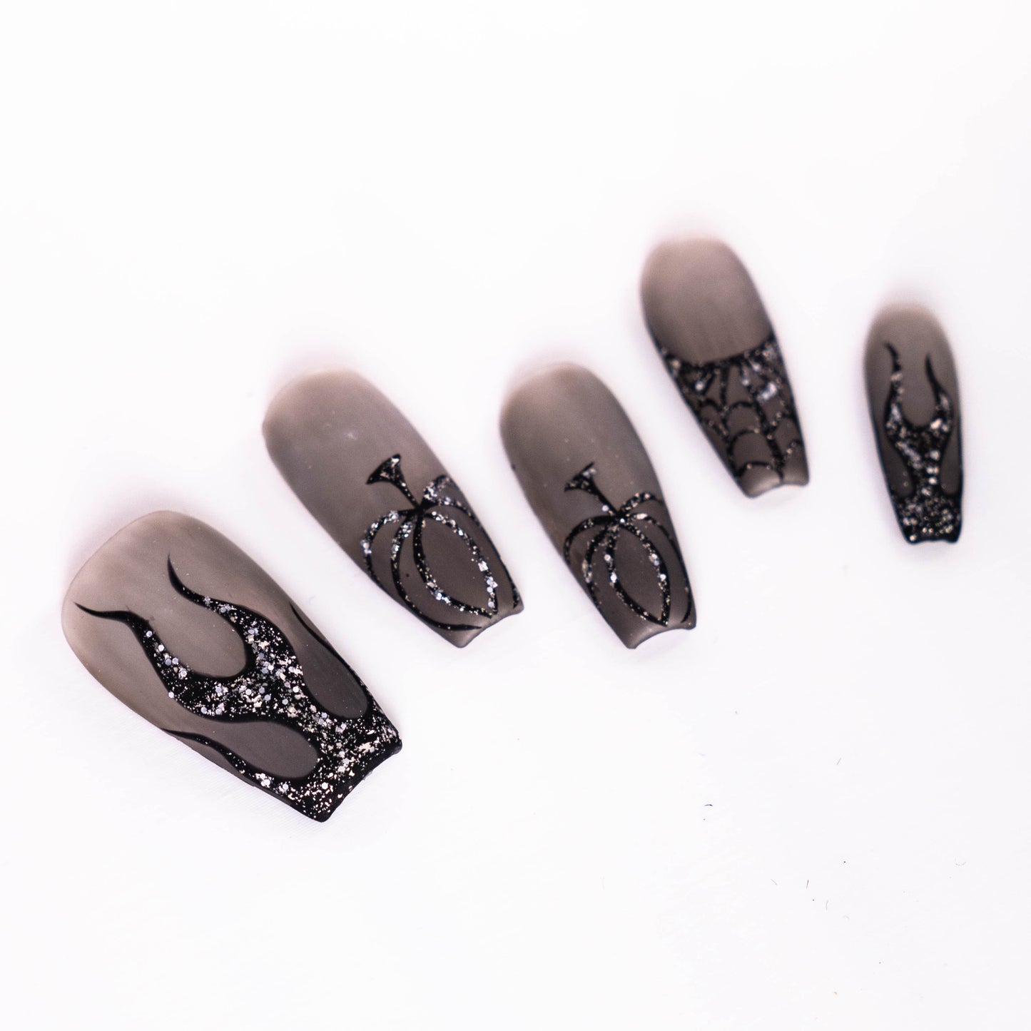Gothic Pumpkin Glimmer Press On Nail