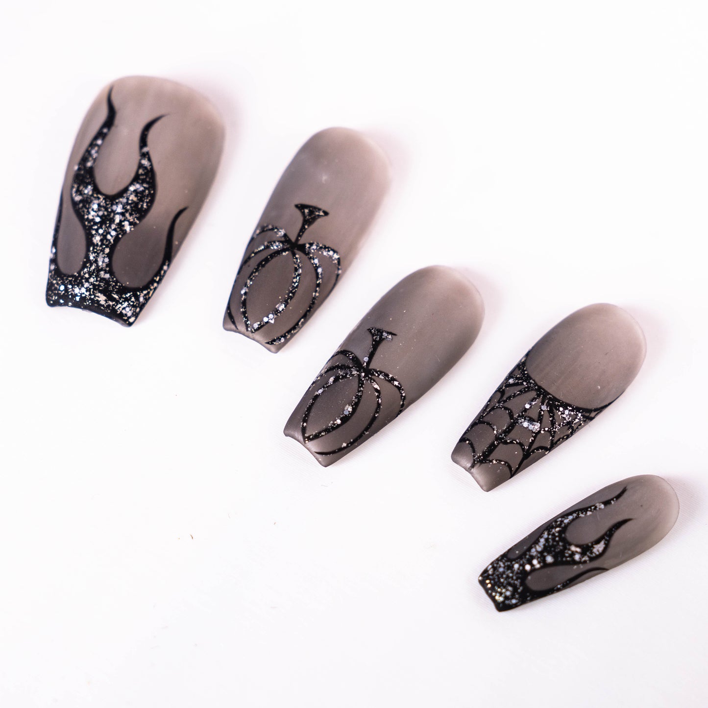 Gothic Pumpkin Glimmer Press On Nail