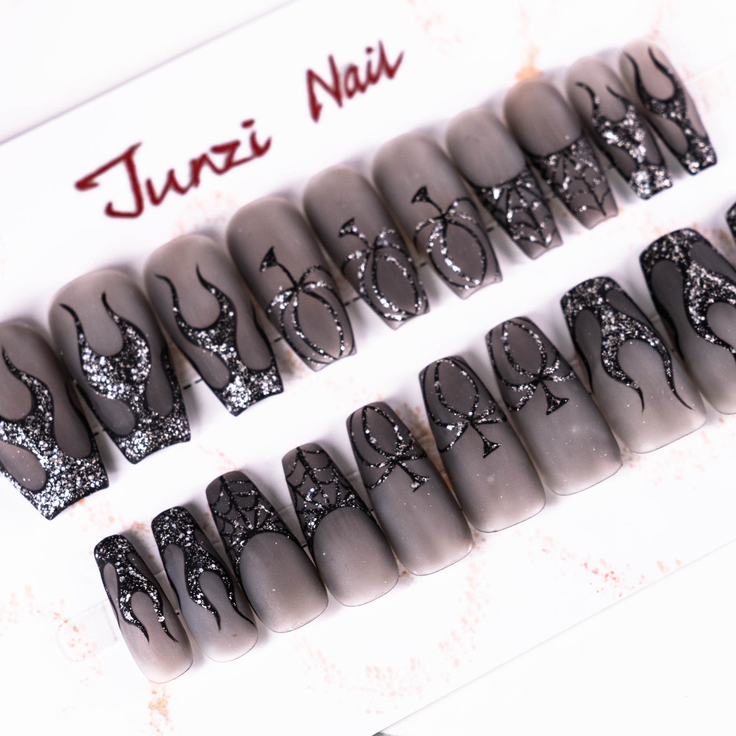 Gothic Pumpkin Glimmer Press On Nail