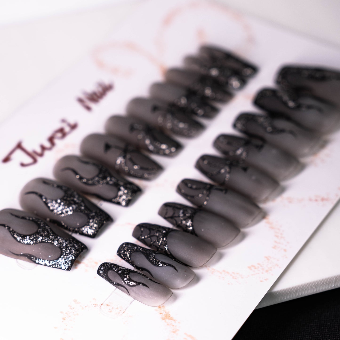 Gothic Pumpkin Glimmer Press On Nail