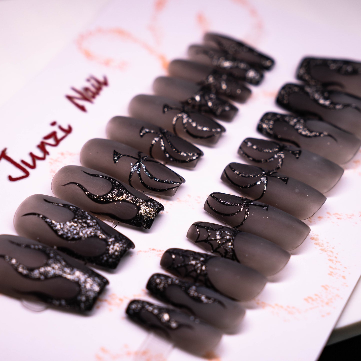 Gothic Pumpkin Glimmer Press On Nail