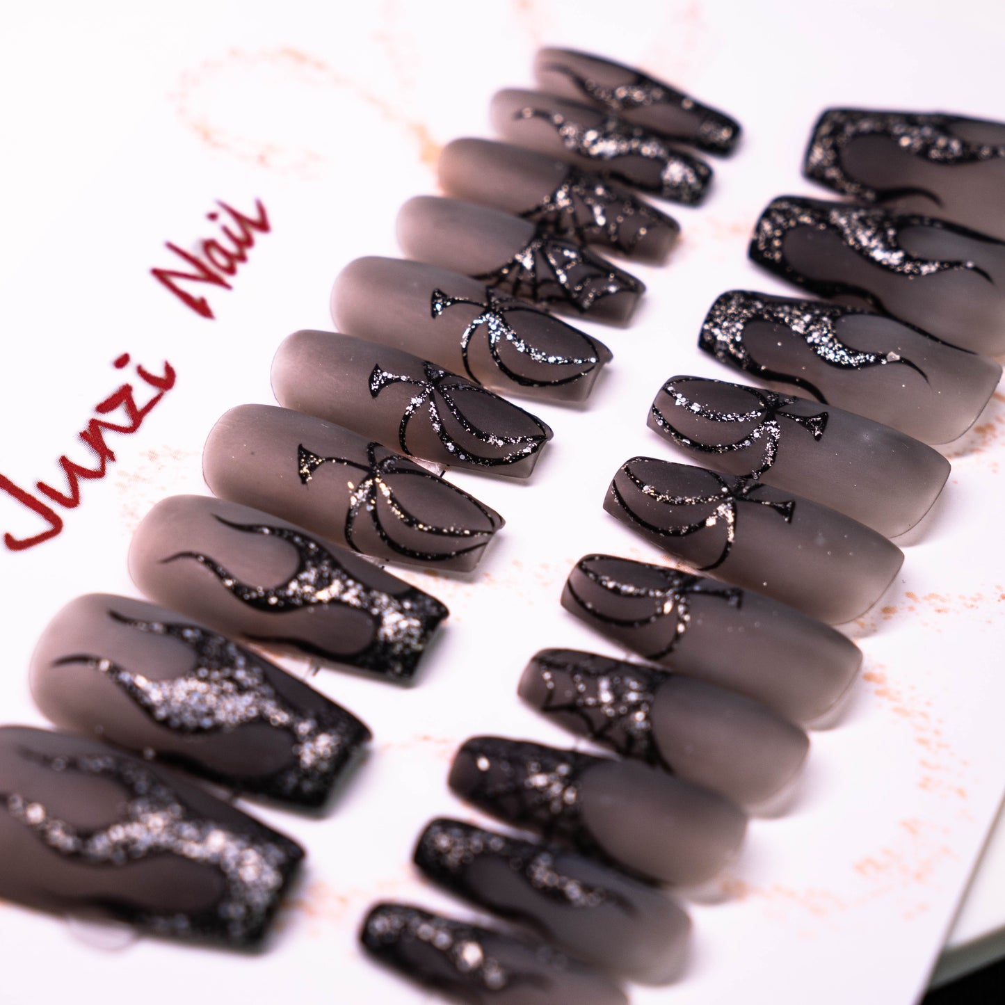 Gothic Pumpkin Glimmer Press On Nail