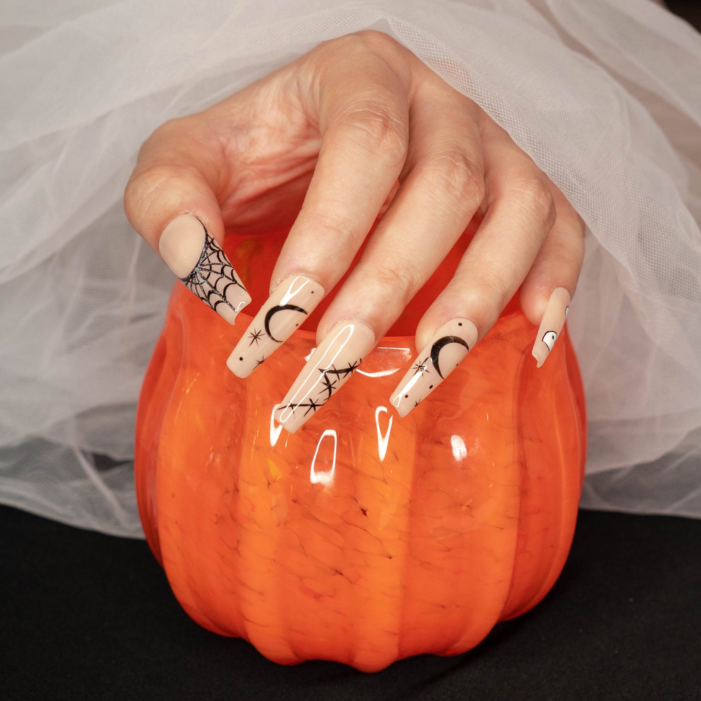Spooky Stardust Halloween Press On Nail