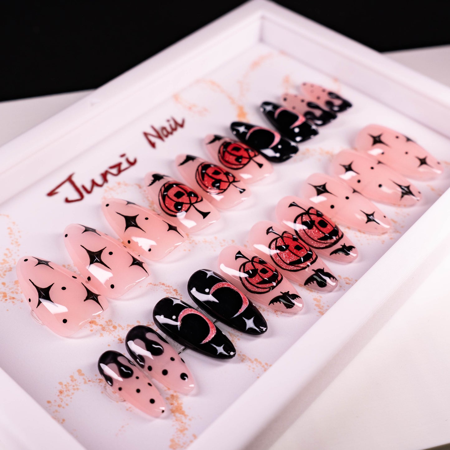 Gothic Harvest Moonset Halloween Press On Nail