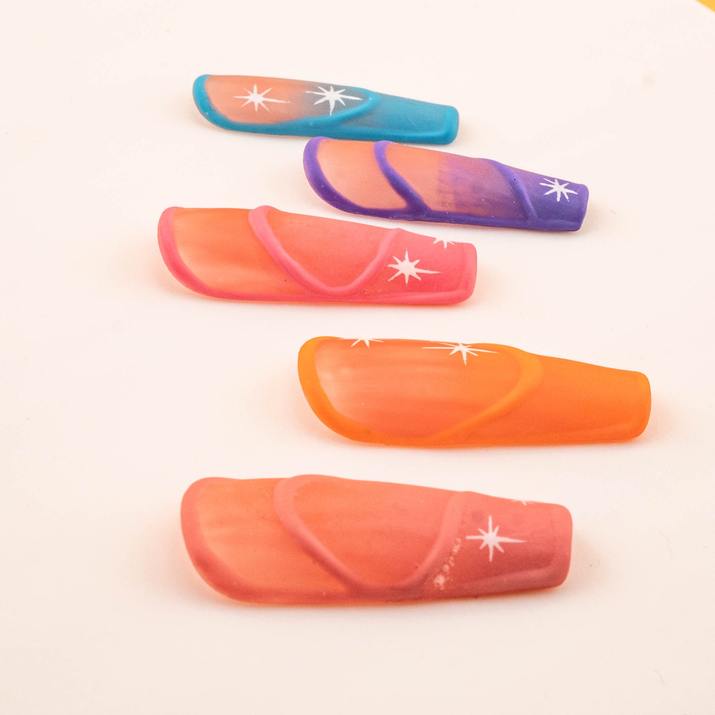 Gradient Color Star Press On Nail