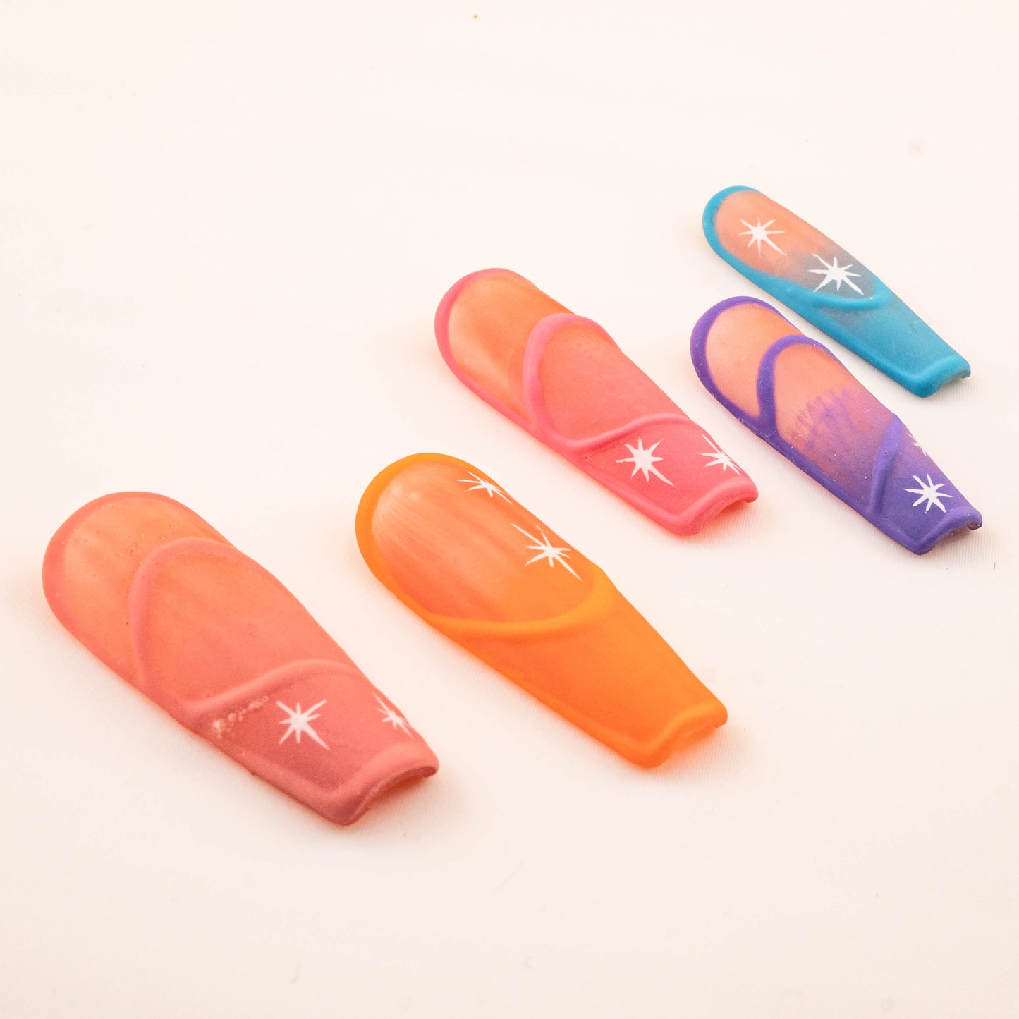 Gradient Color Star Press On Nail