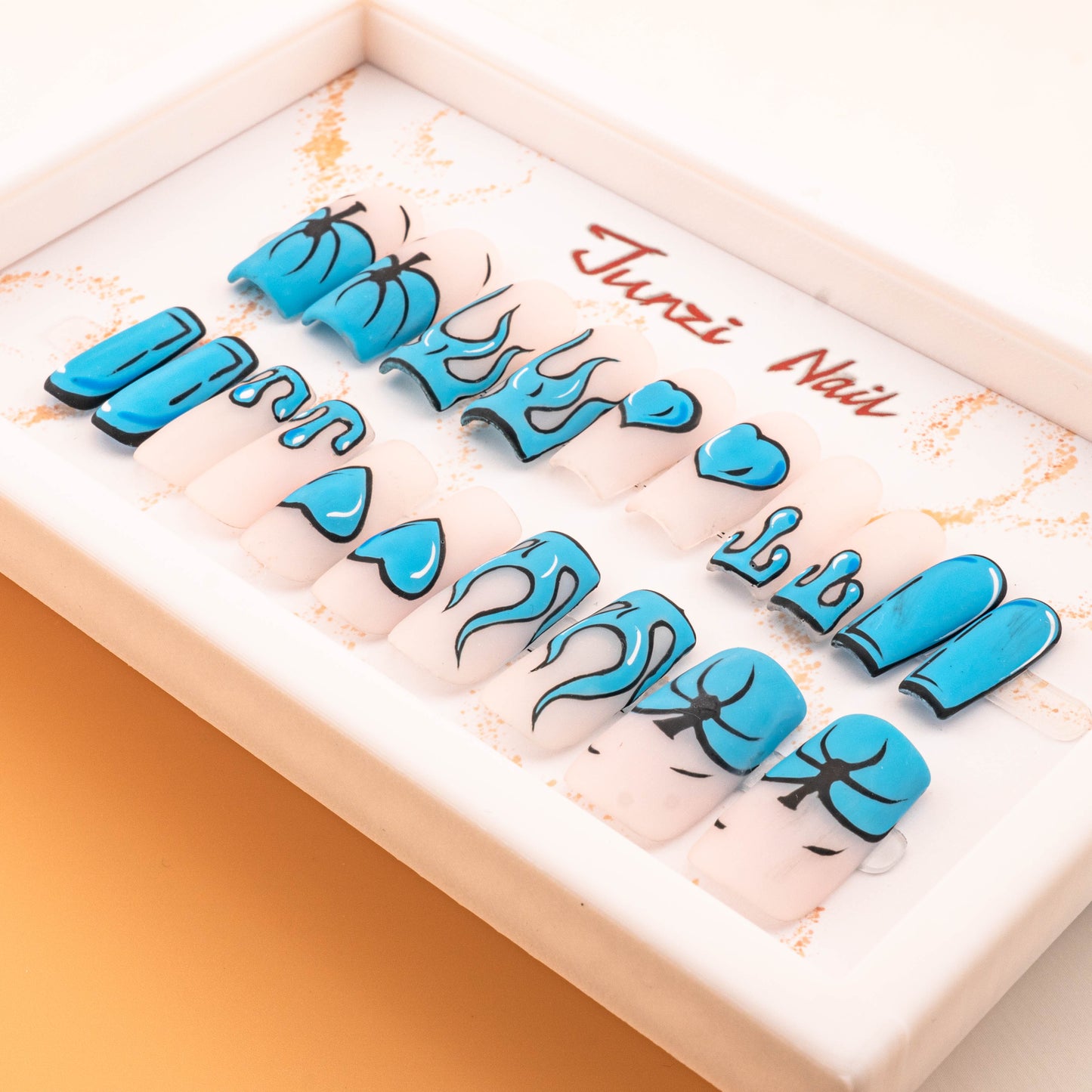 Blue Blaze Elegance Press On Nail