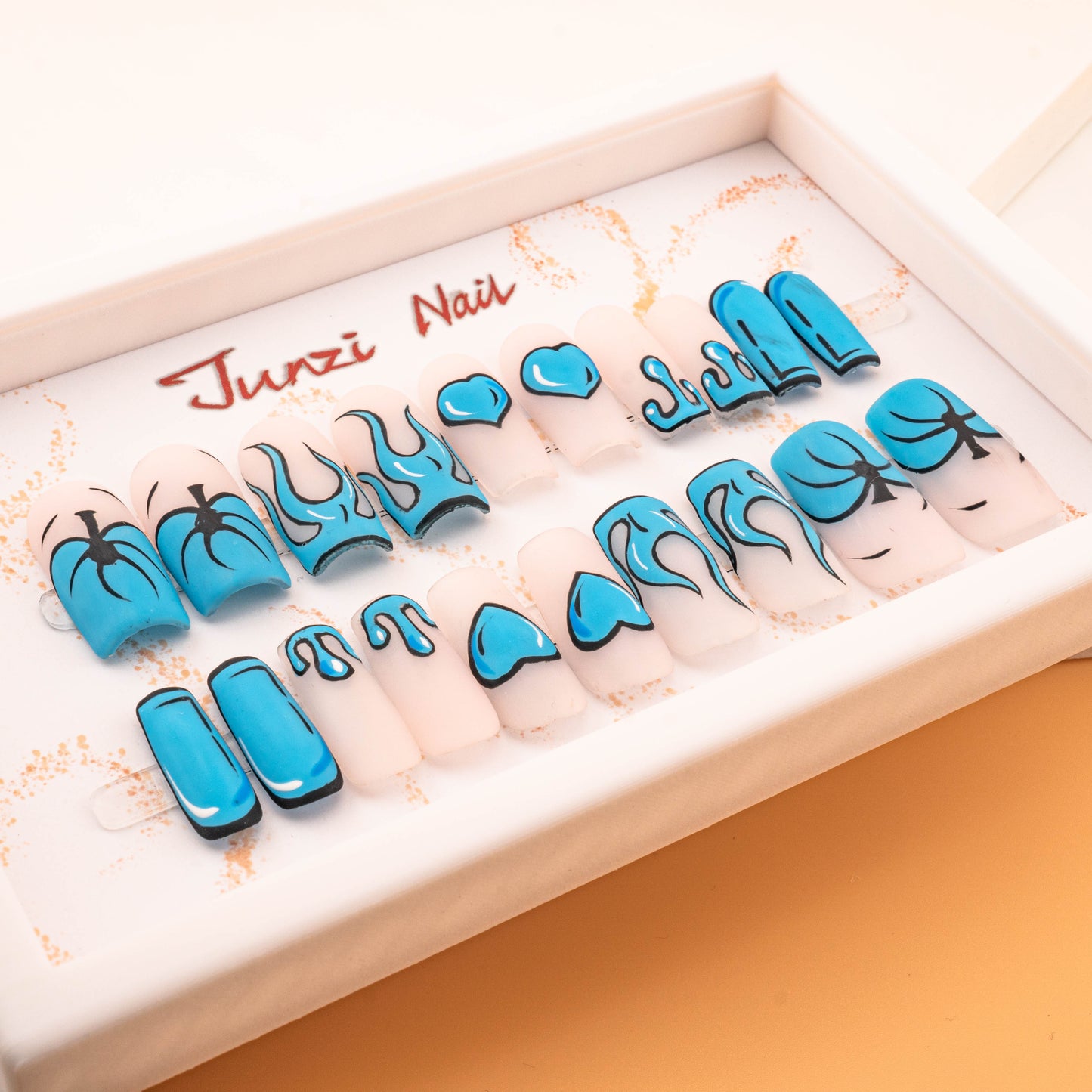Blue Blaze Elegance Press On Nail
