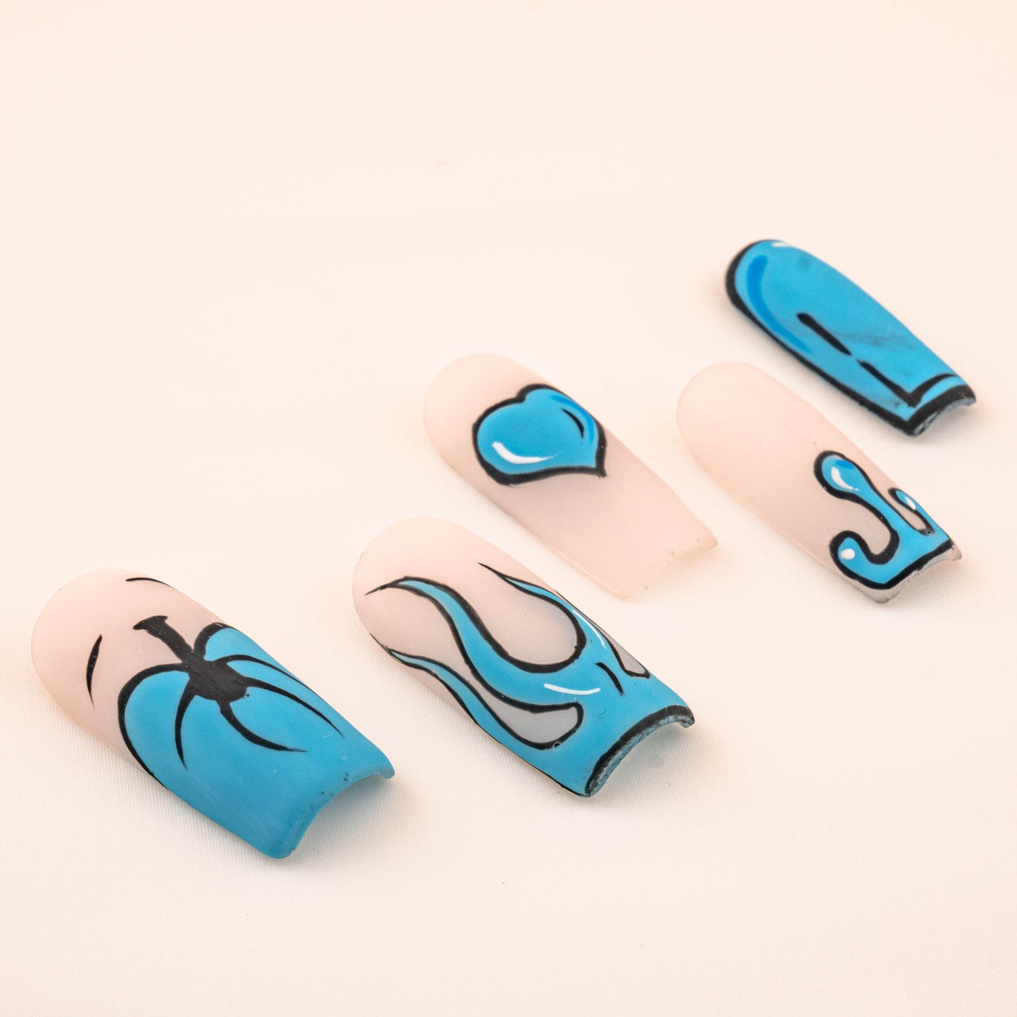Blue Blaze Elegance Press On Nail