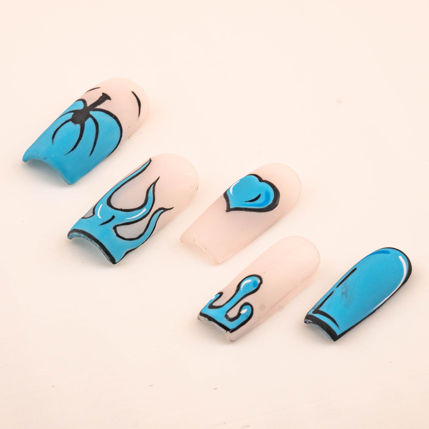 Blue Blaze Elegance Press On Nail