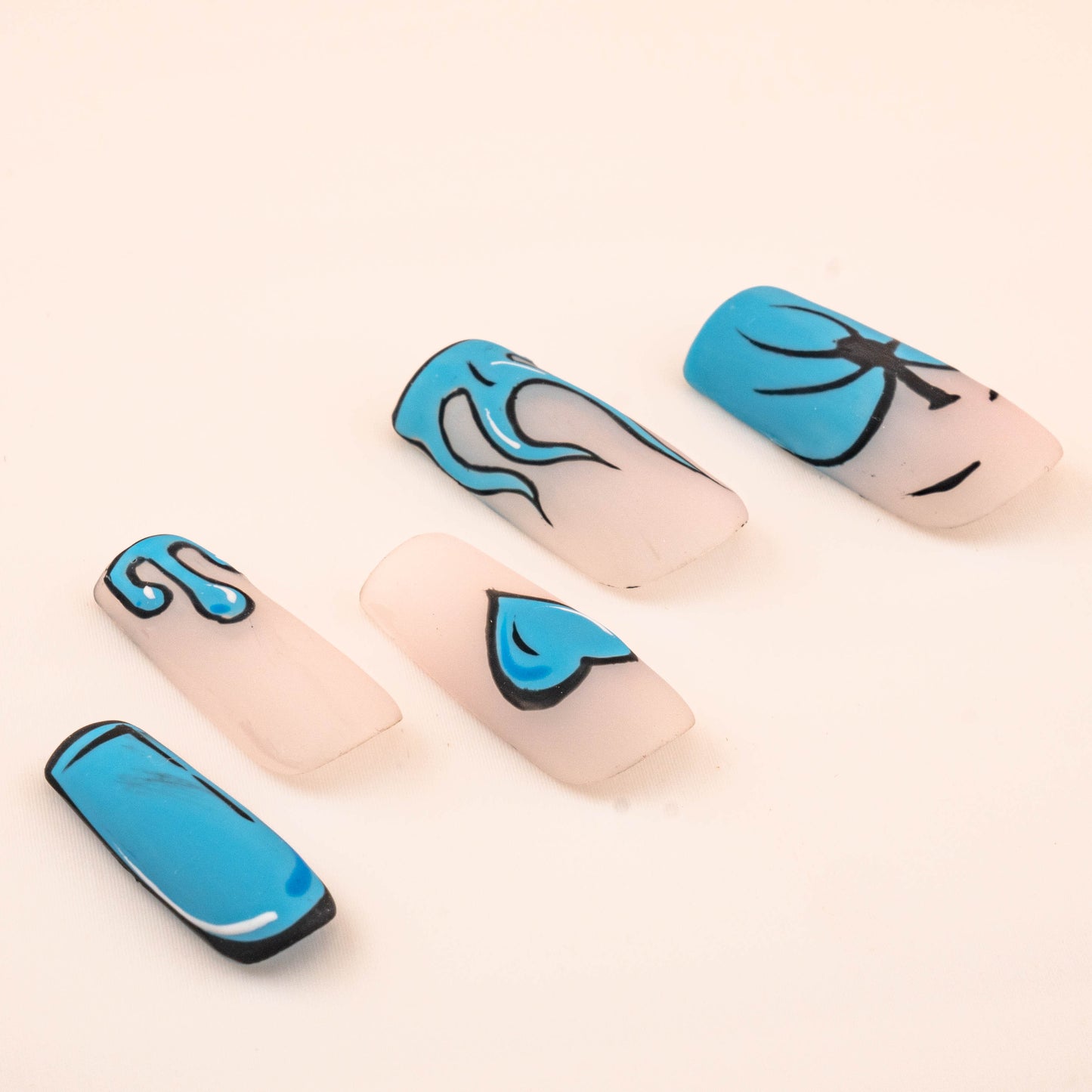 Blue Blaze Elegance Press On Nail