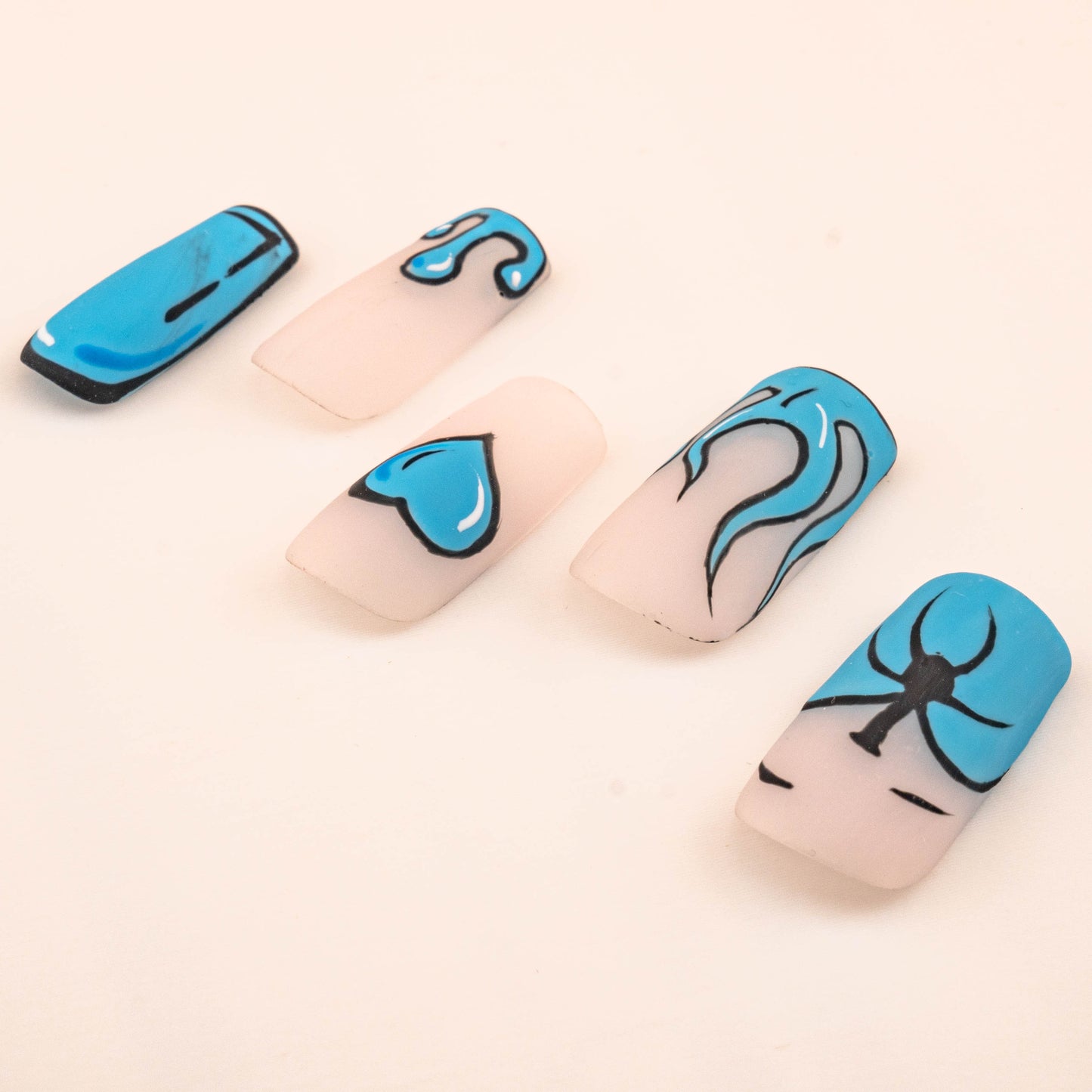 Blue Blaze Elegance Press On Nail