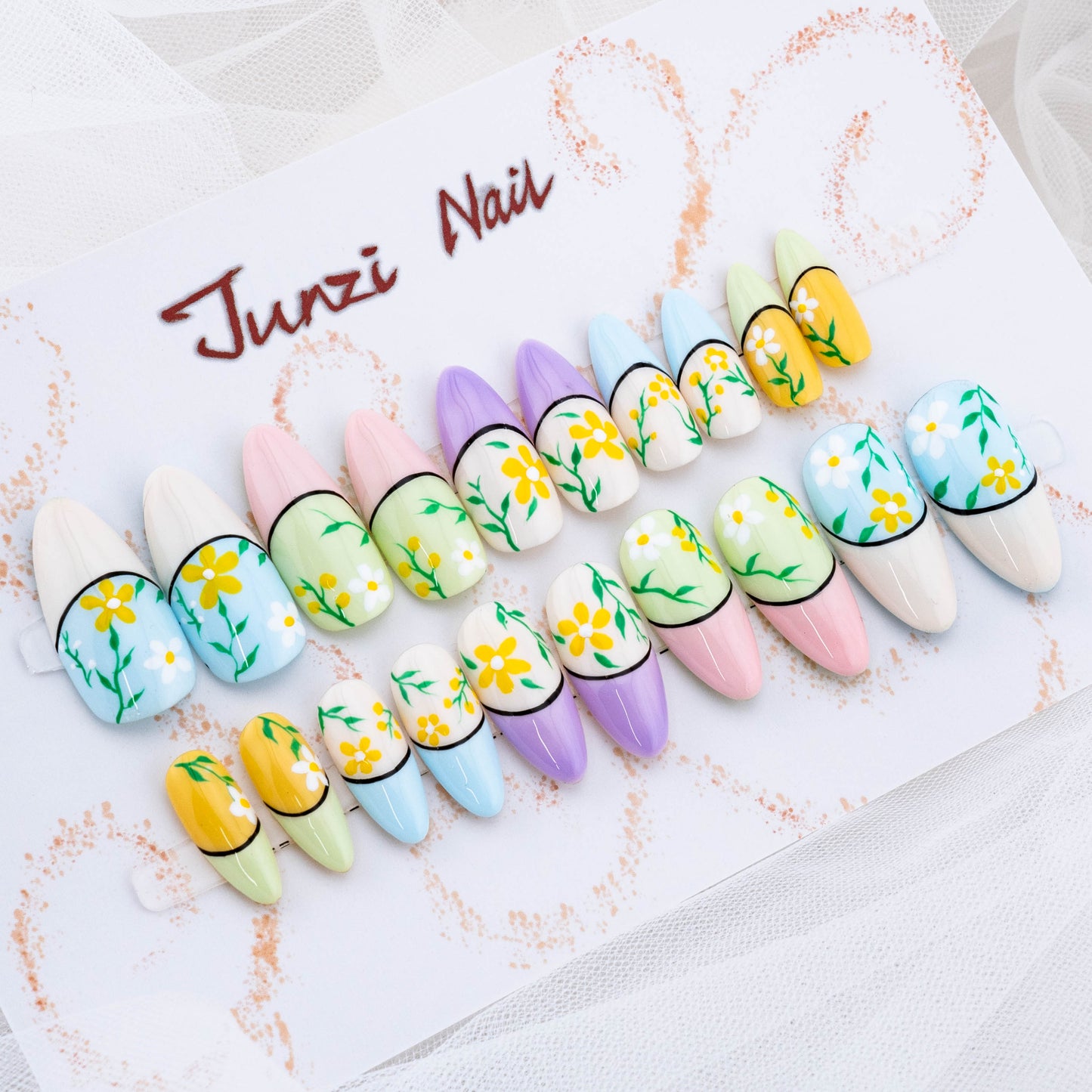 Springtime Meadows Press On Nail
