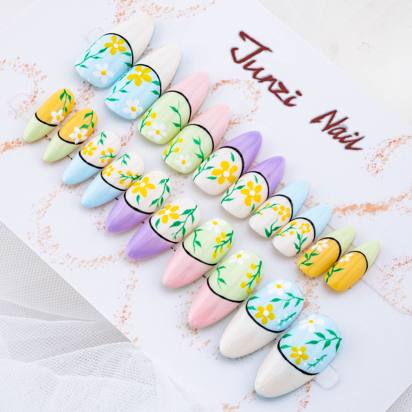 Springtime Meadows Press On Nail