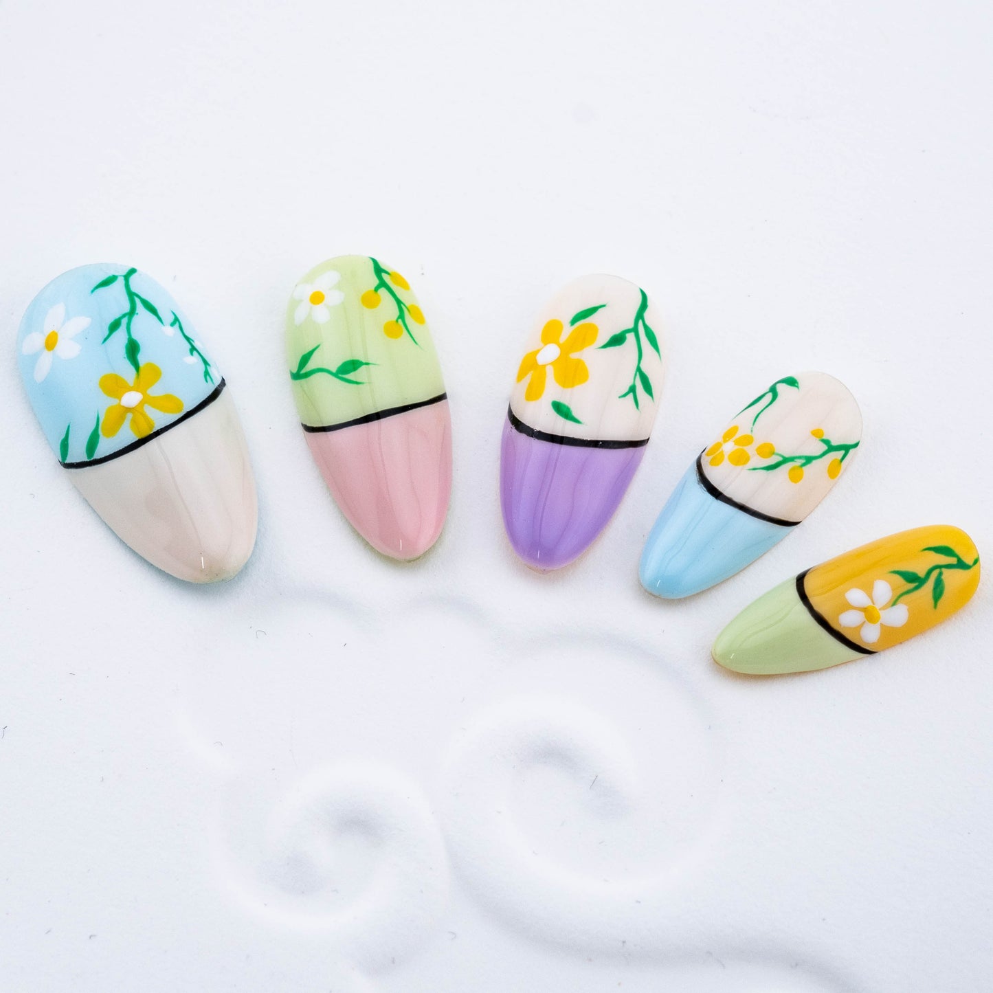 Springtime Meadows Press On Nail