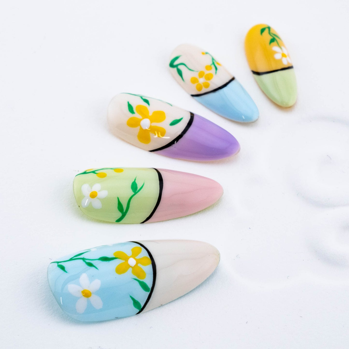Springtime Meadows Press On Nail