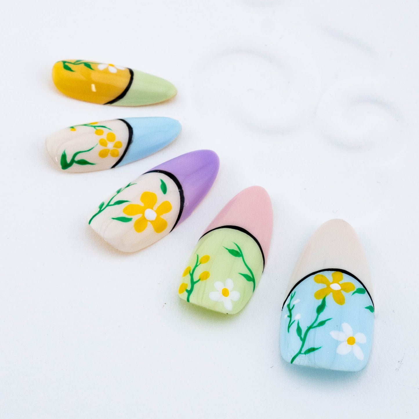 Springtime Meadows Press On Nail