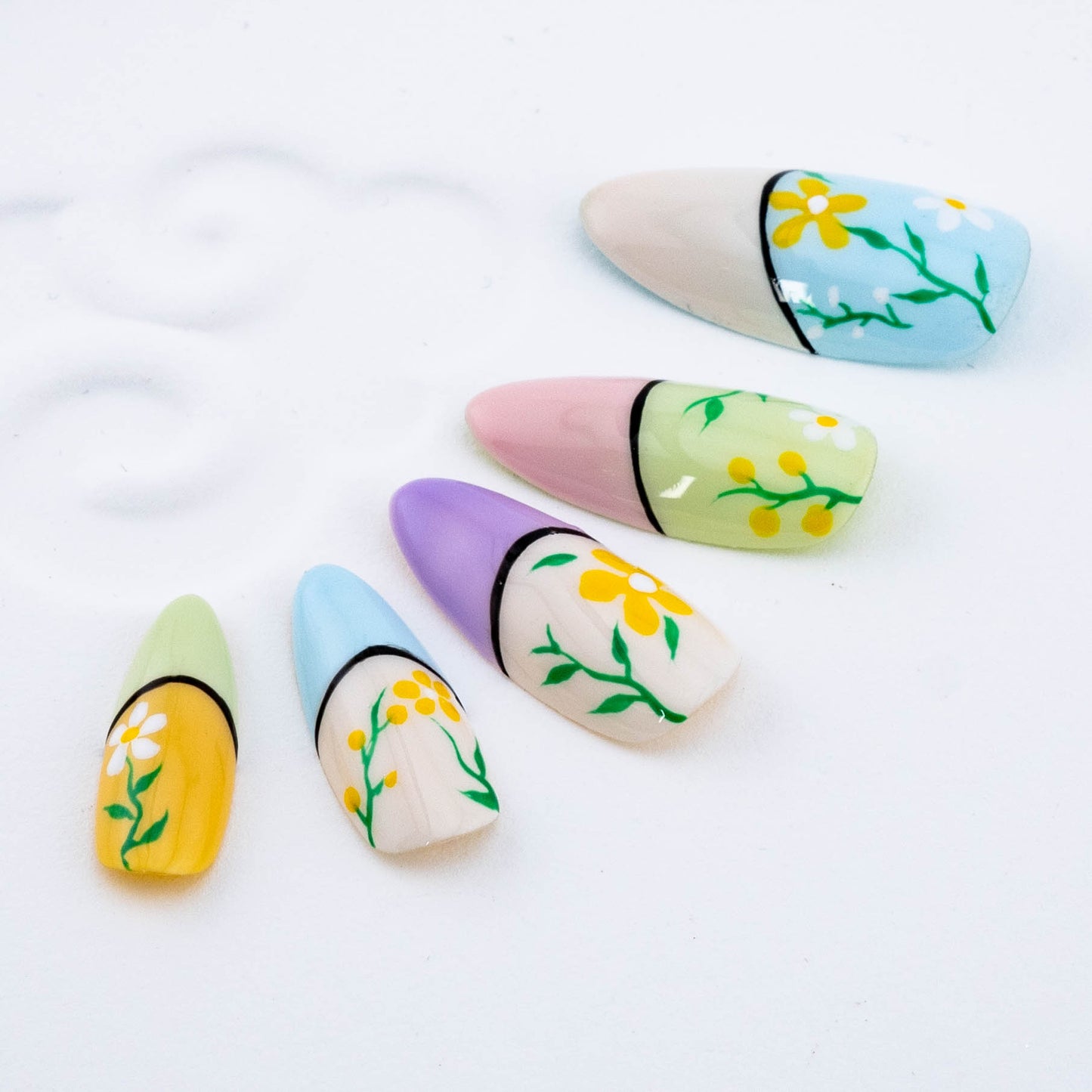Springtime Meadows Press On Nail