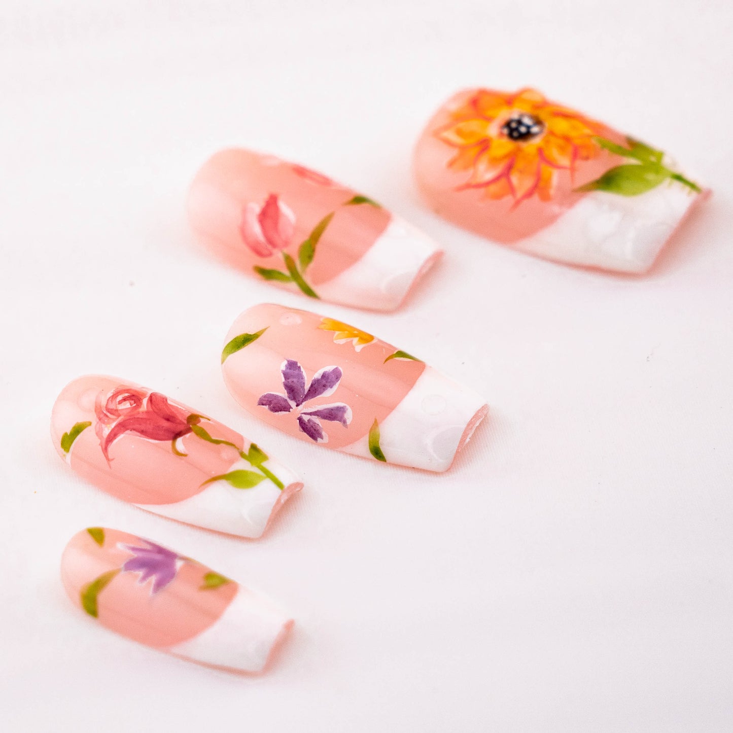 Sunflower Spring Press on Nail