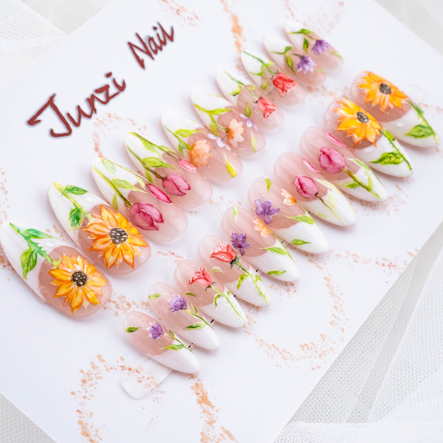 Sunflower Spring Press on Nail