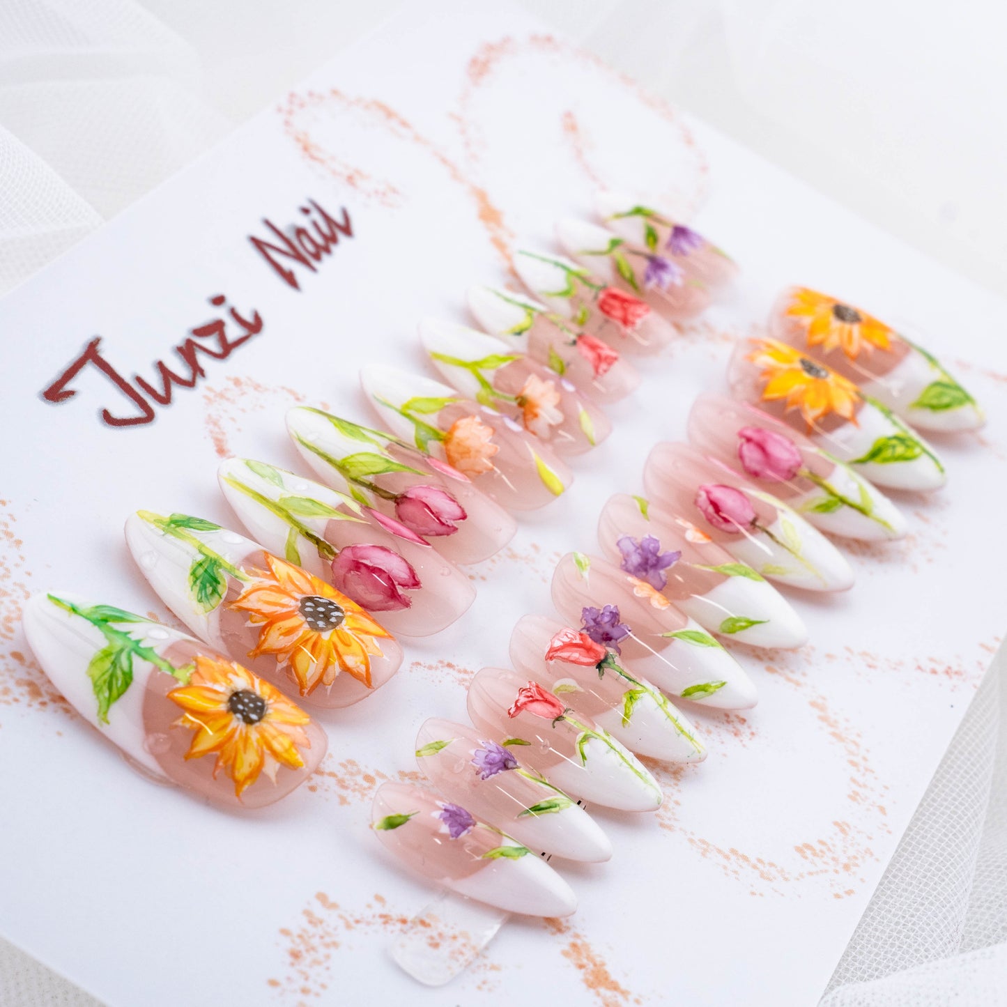 Sunflower Spring Press on Nail