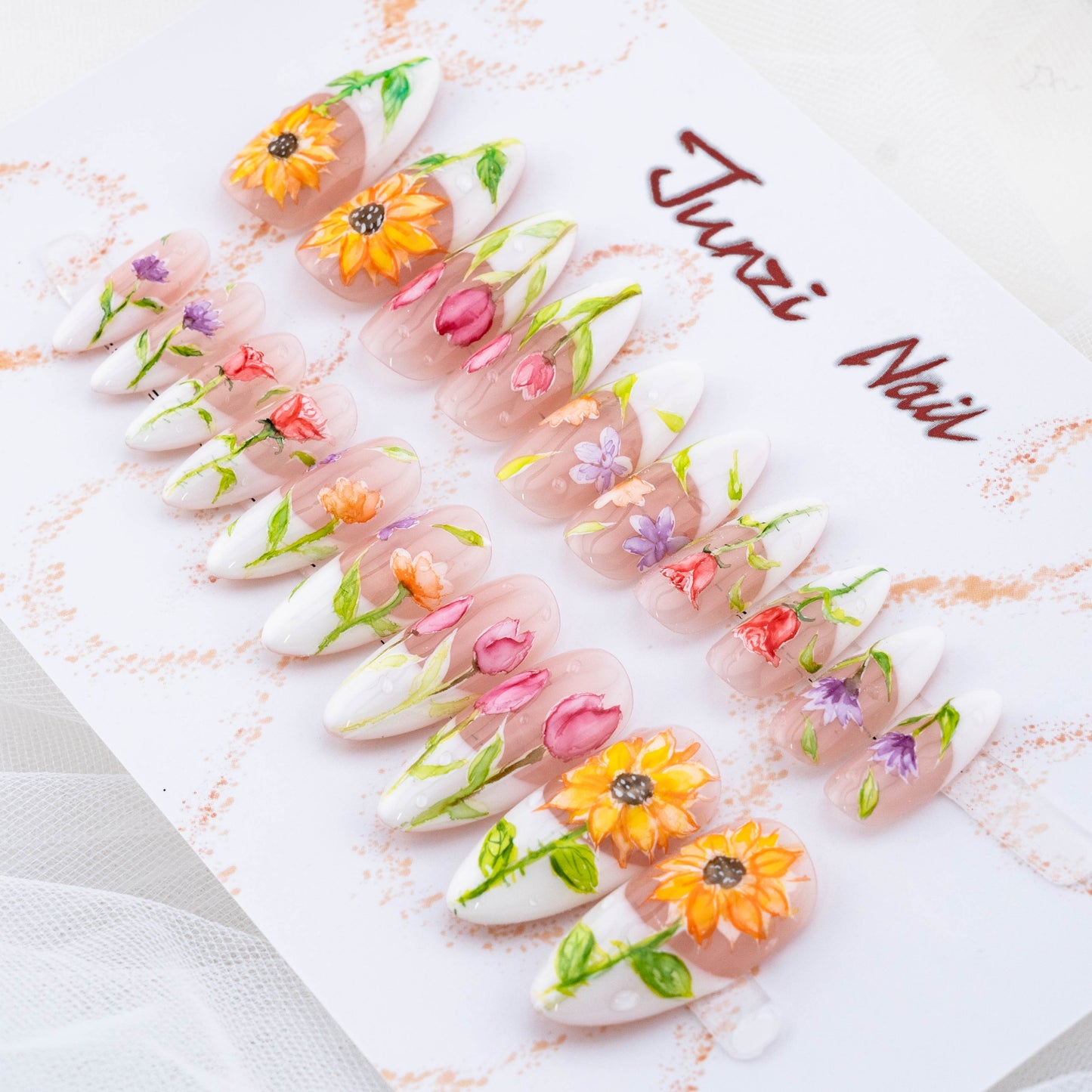 Sunflower Spring Press on Nail
