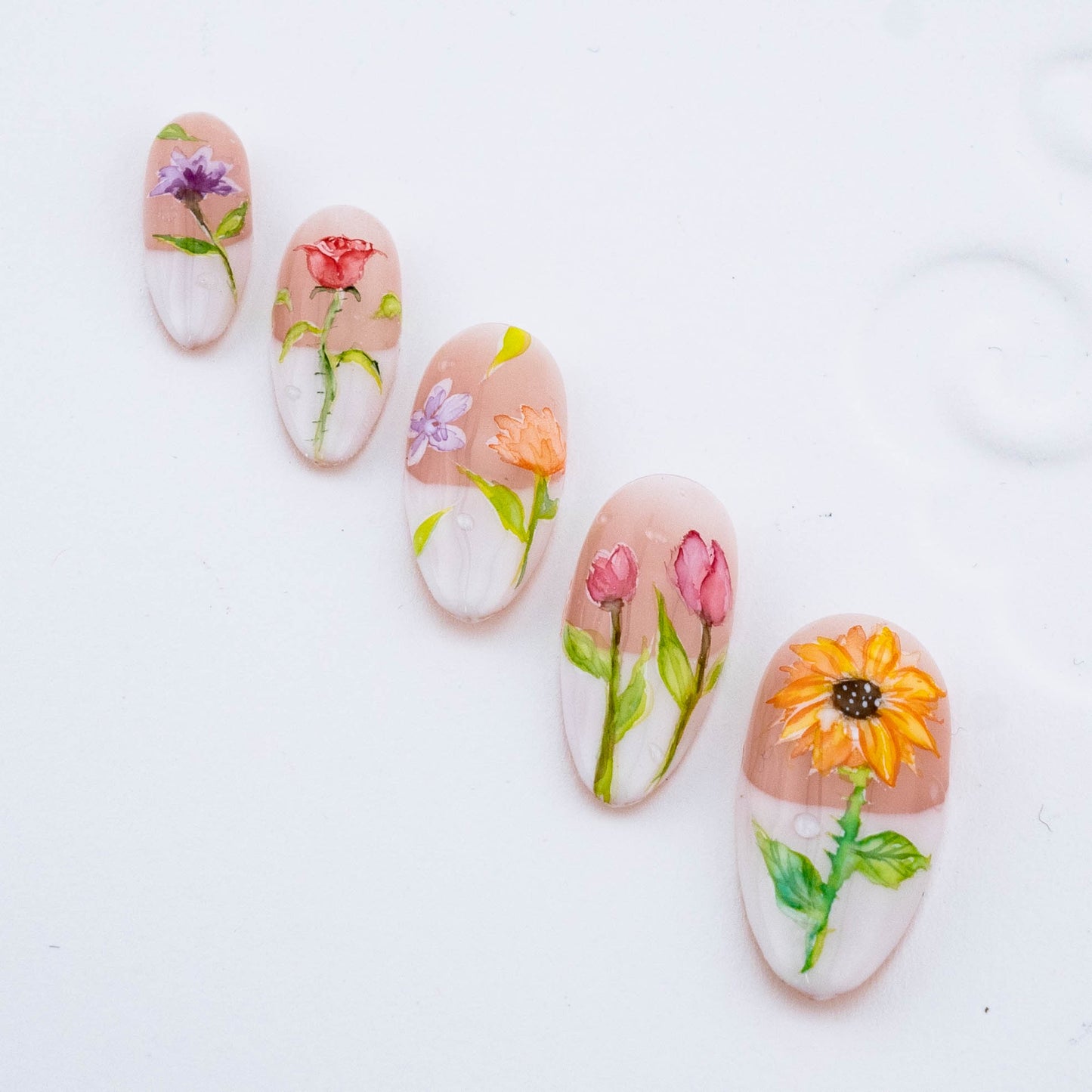 Sunflower Spring Press on Nail