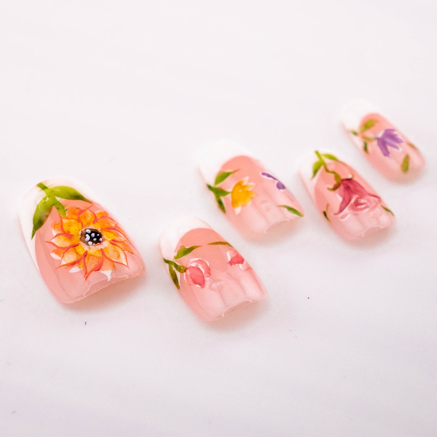 Sunflower Spring Press on Nail