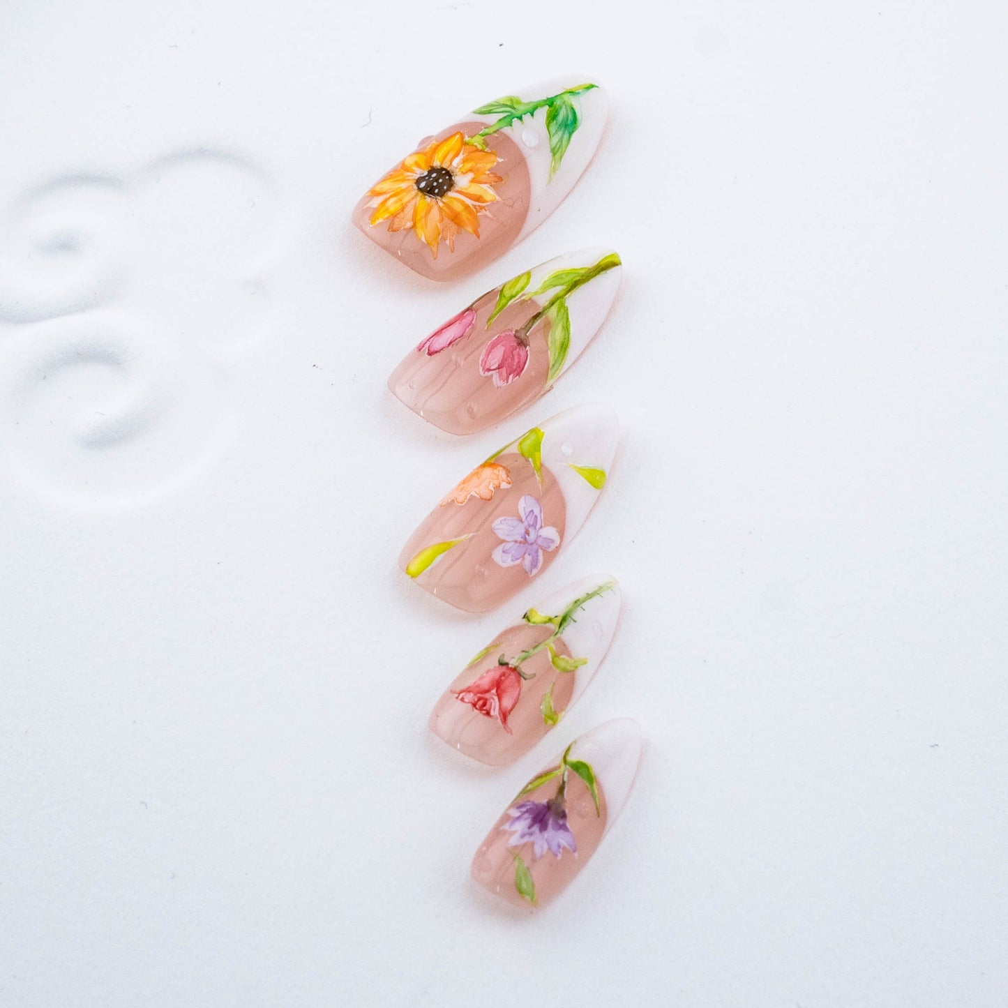 Sunflower Spring Press on Nail