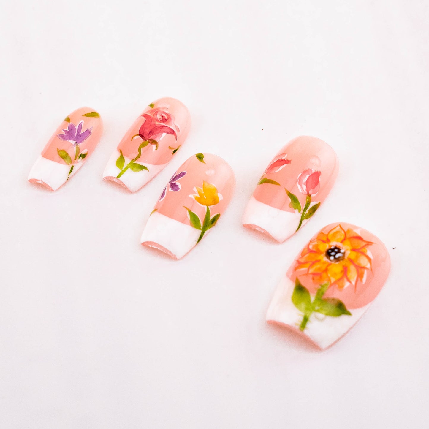 Sunflower Spring Press on Nail