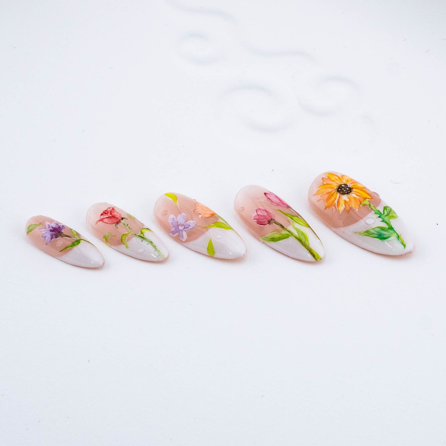 Sunflower Spring Press on Nail
