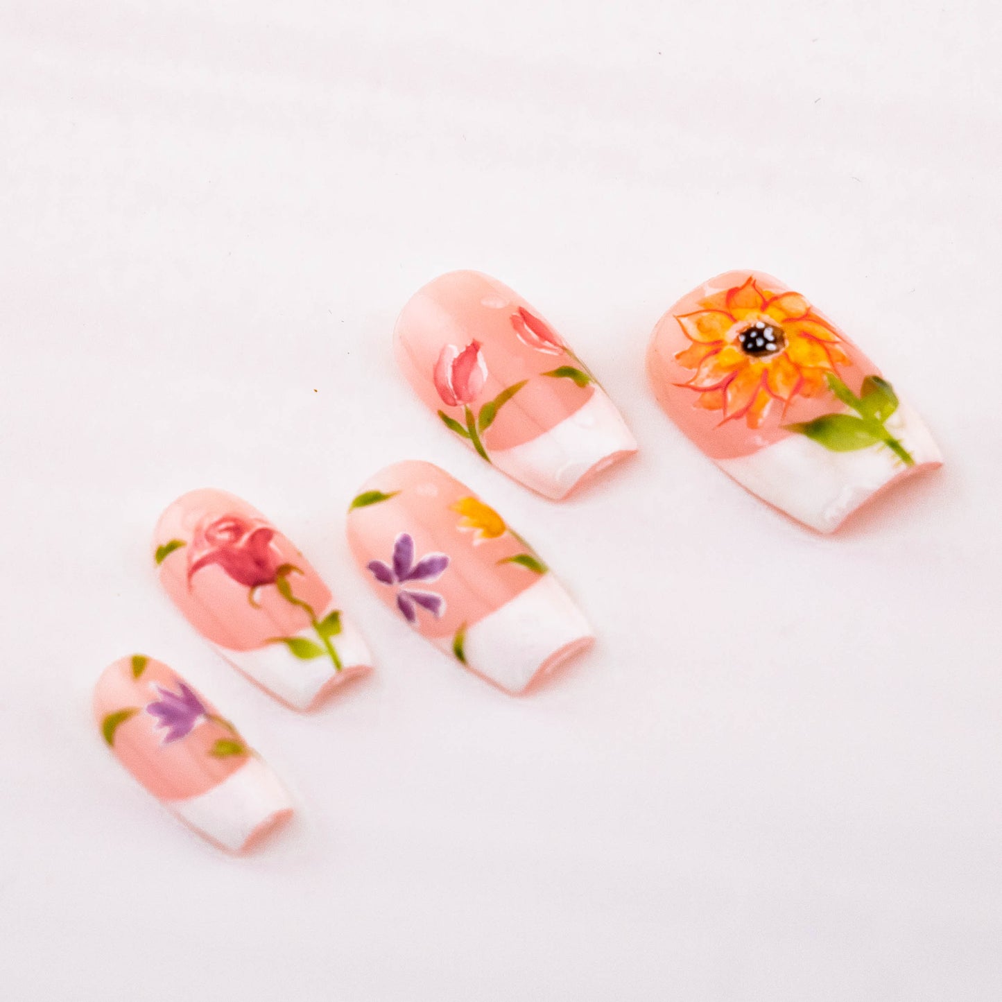 Sunflower Spring Press on Nail