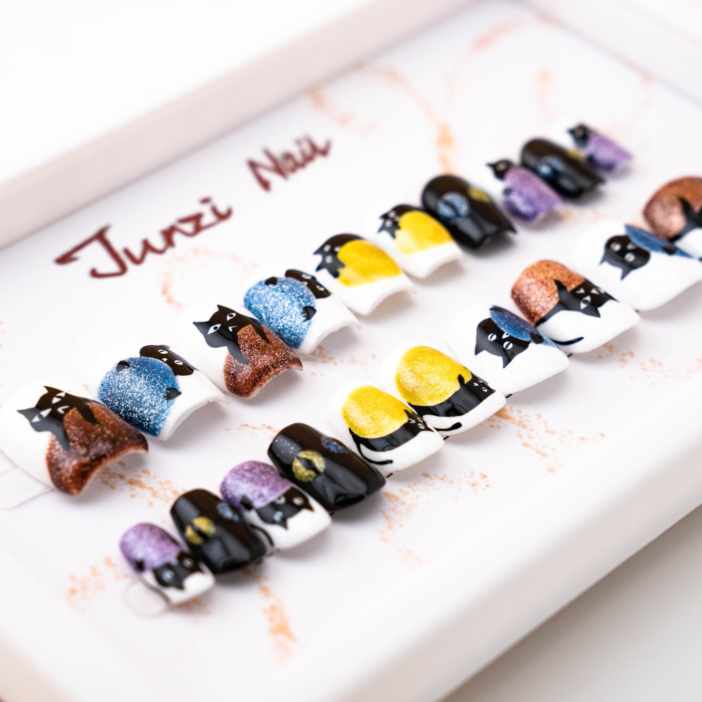 Whimsical Feline Fantasy Press On Nail