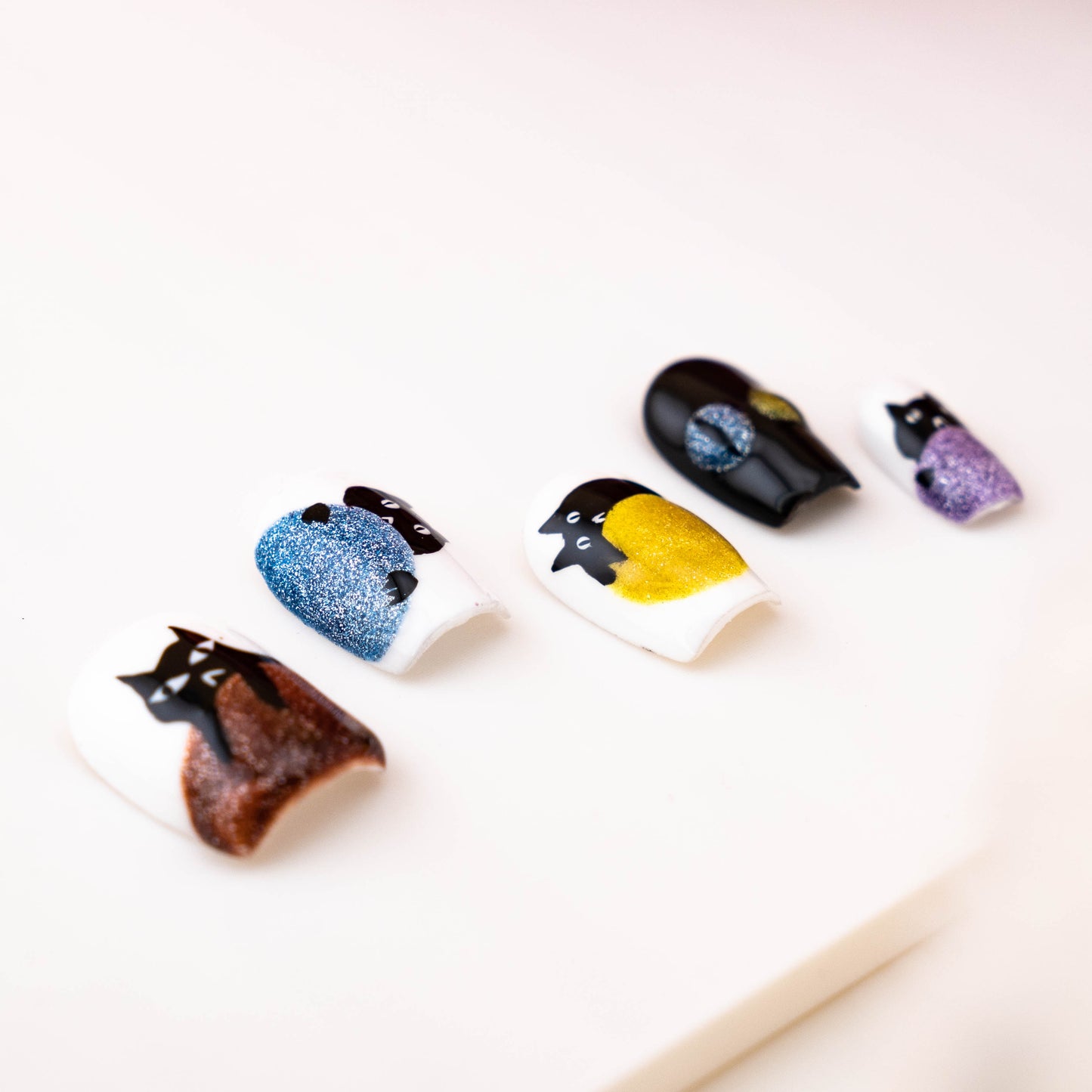 Whimsical Feline Fantasy Press On Nail