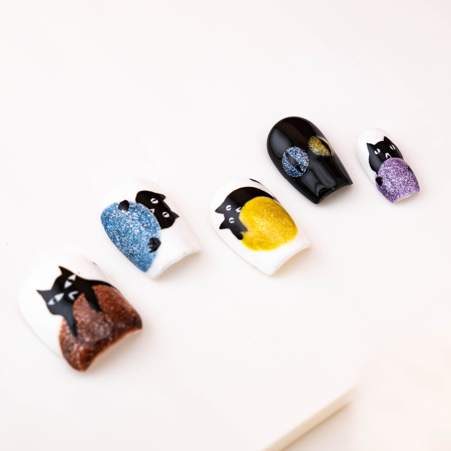 Whimsical Feline Fantasy Press On Nail