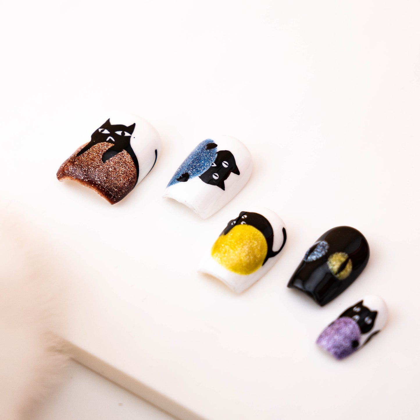 Whimsical Feline Fantasy Press On Nail