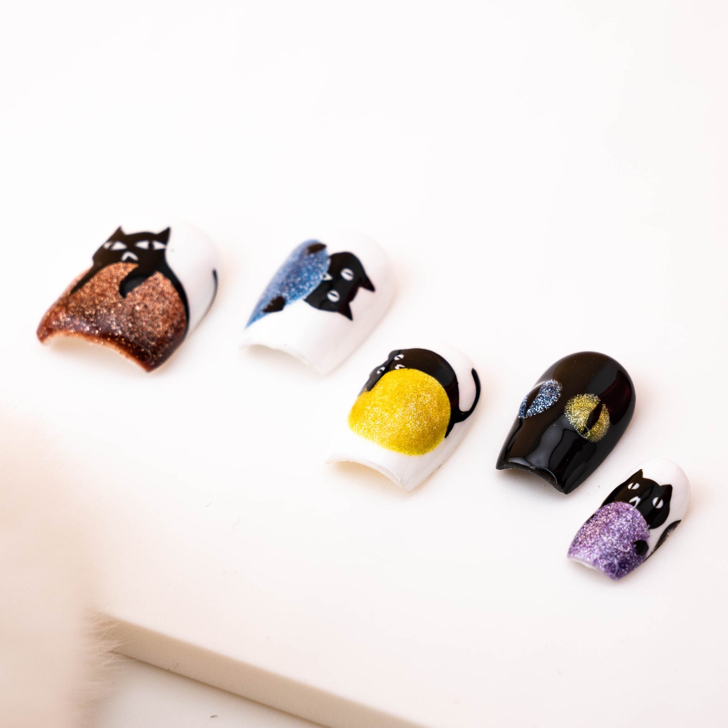 Whimsical Feline Fantasy Press On Nail