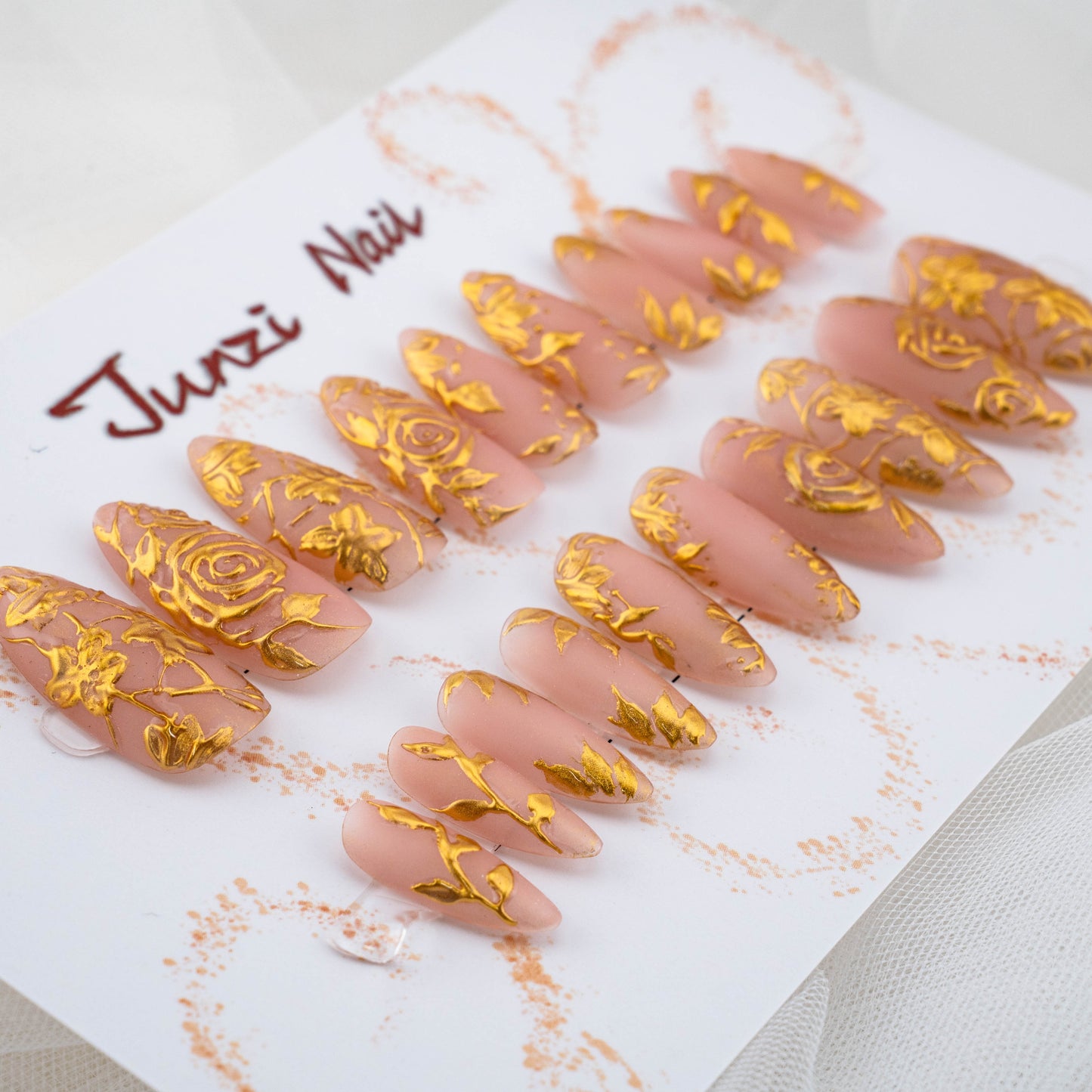 Golden Blossom Luxe Press on Nail