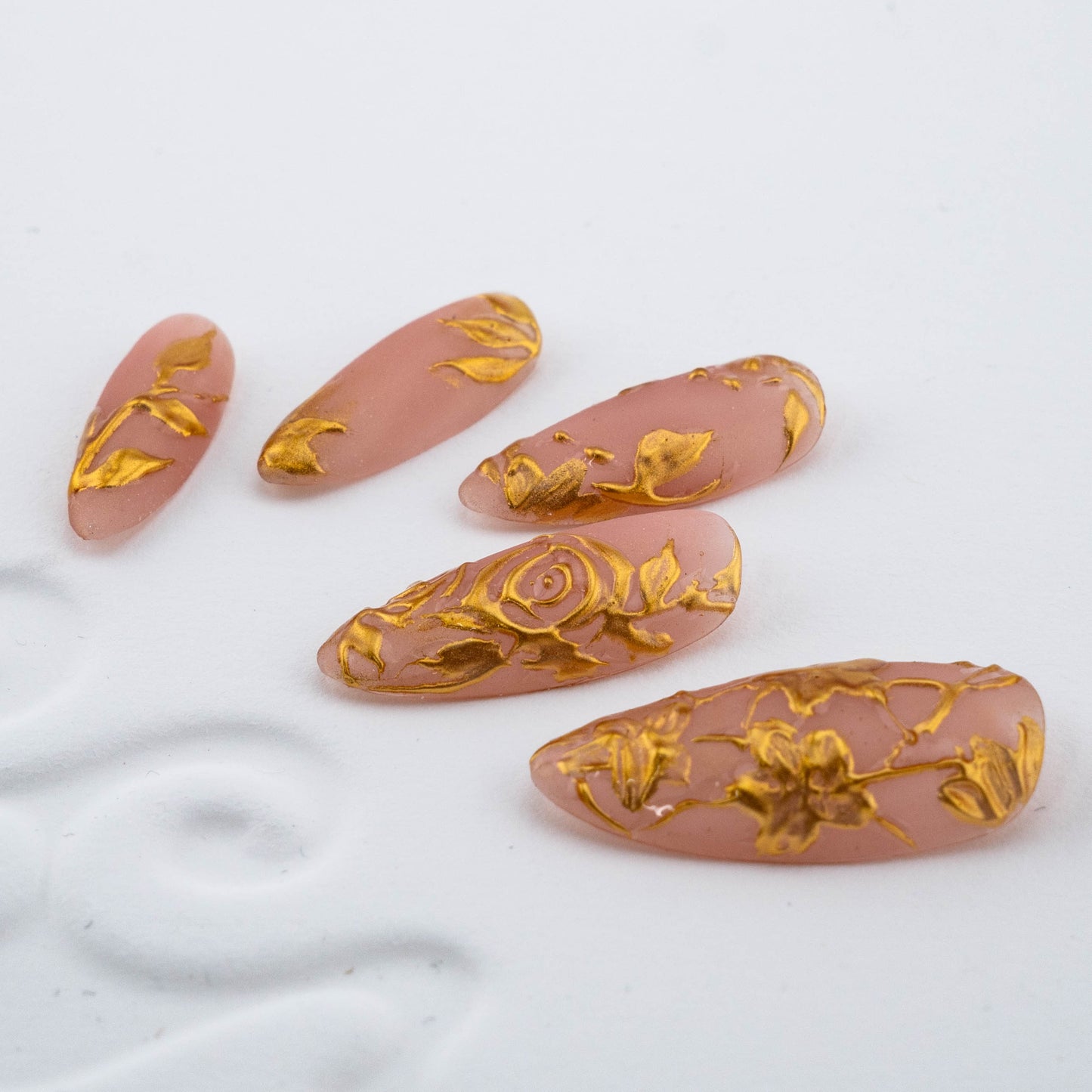 Golden Blossom Luxe Press on Nail