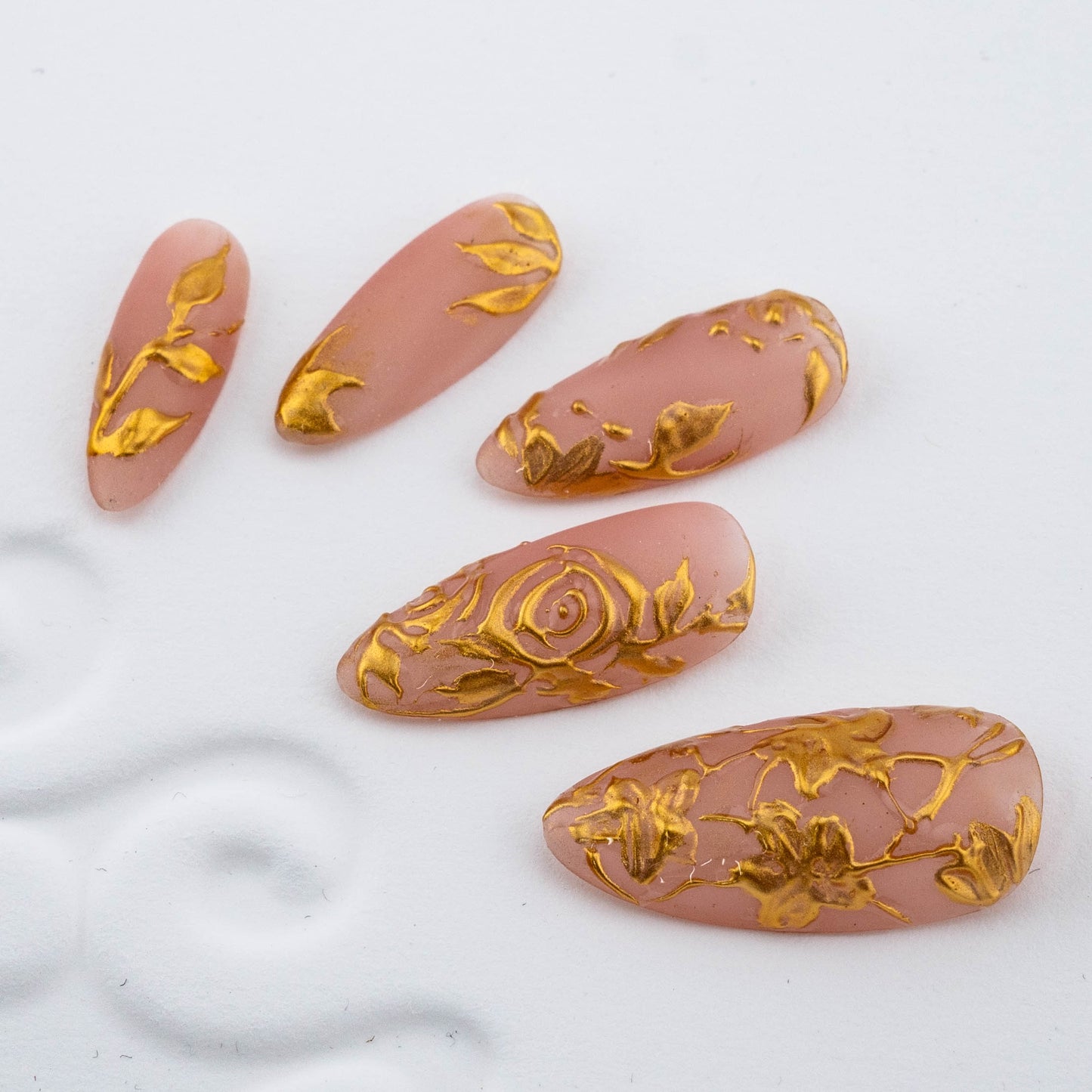 Golden Blossom Luxe Press on Nail