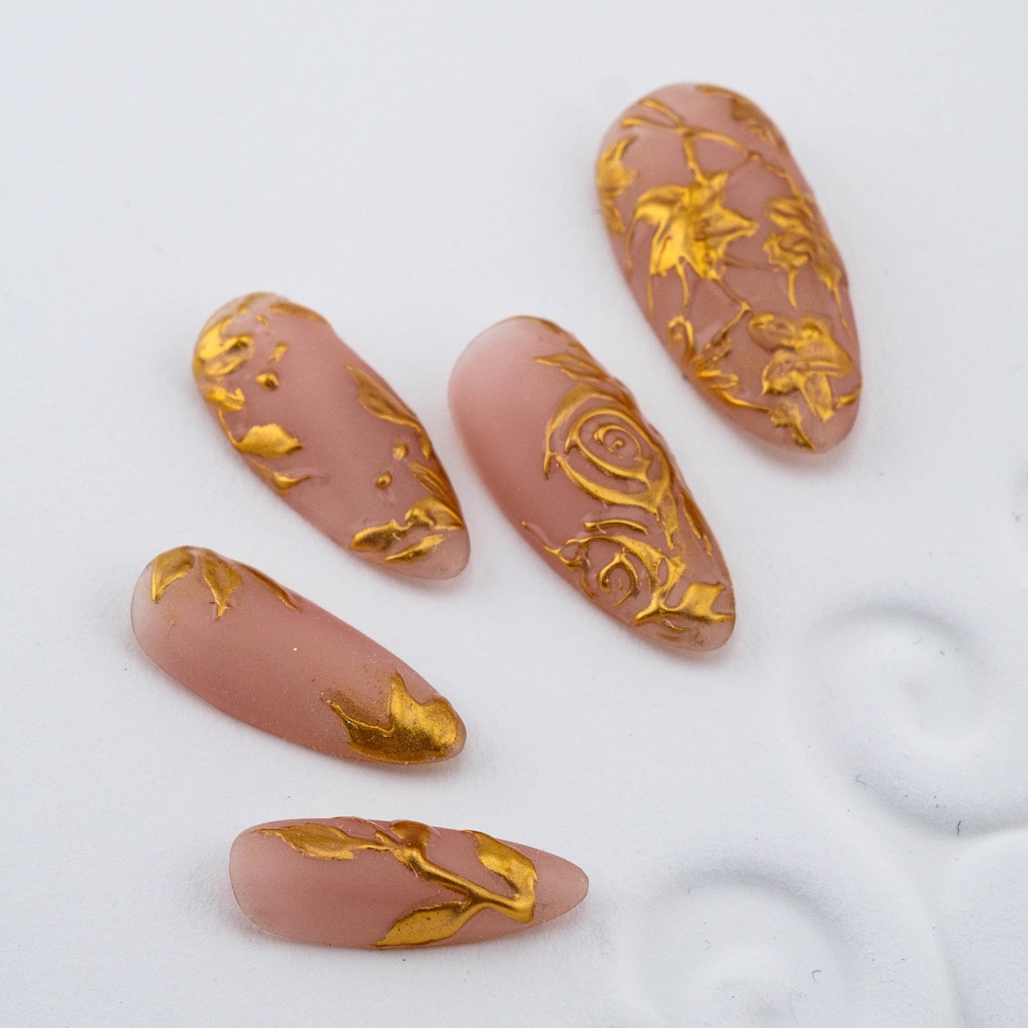 Golden Blossom Luxe Press on Nail