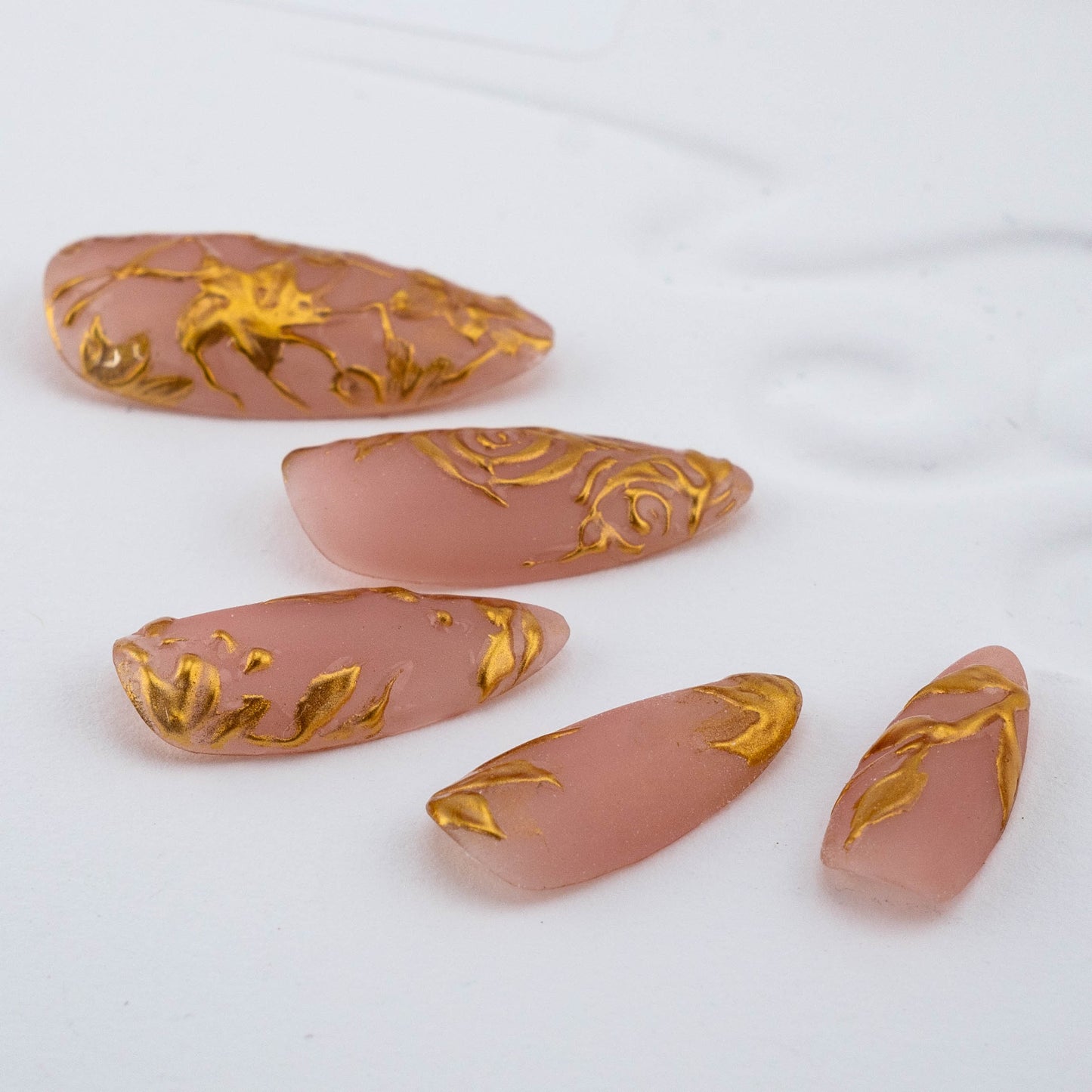 Golden Blossom Luxe Press on Nail