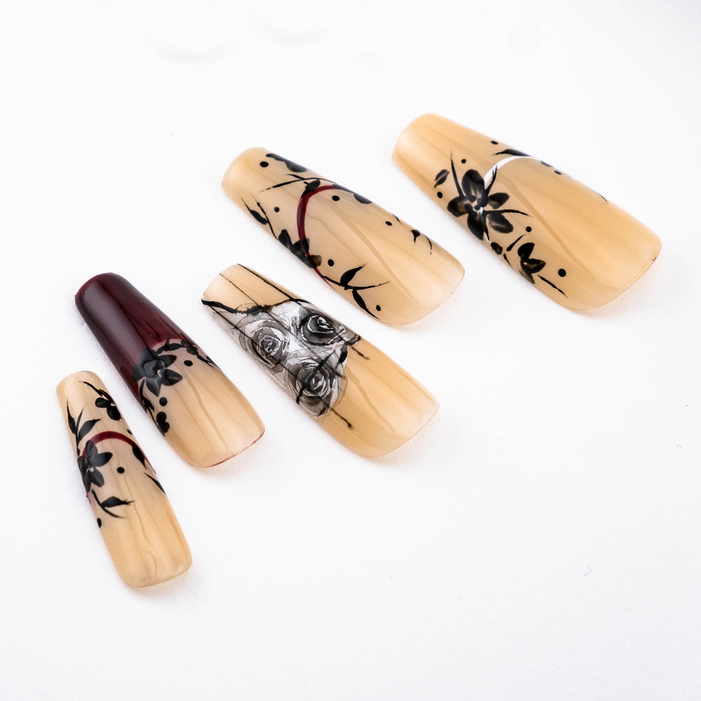 Midnight Rose Couture Press On Nail