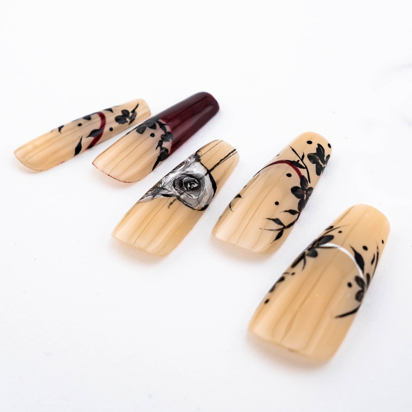 Midnight Rose Couture Press On Nail