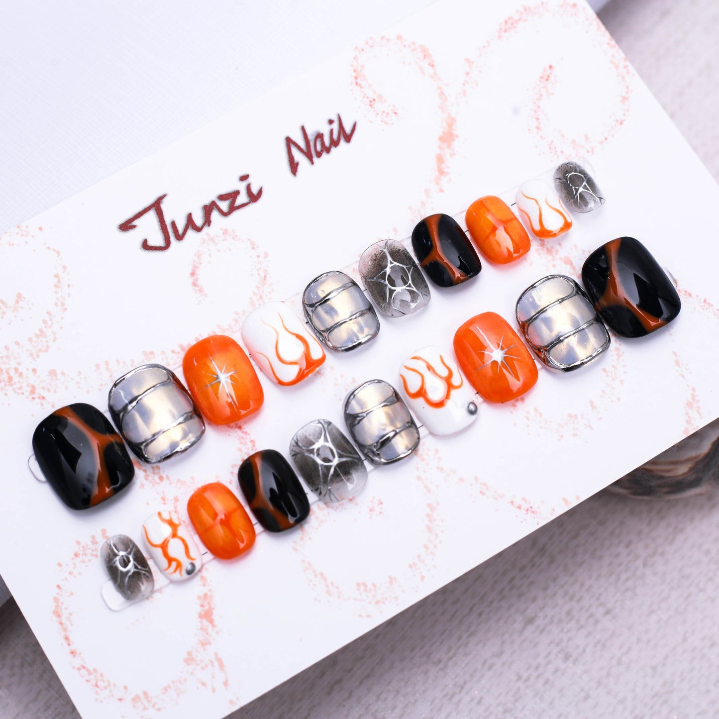 Eclipse Blaze Fusion Press On Nail