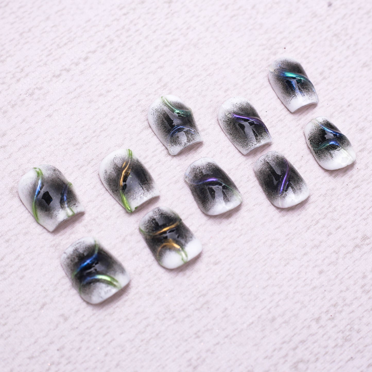 Galaxy Swirl Gradient Press On Nail