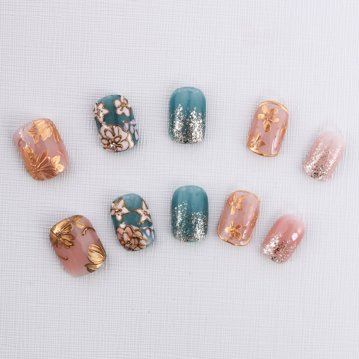 Floral Fantasy Medley Press On Nail