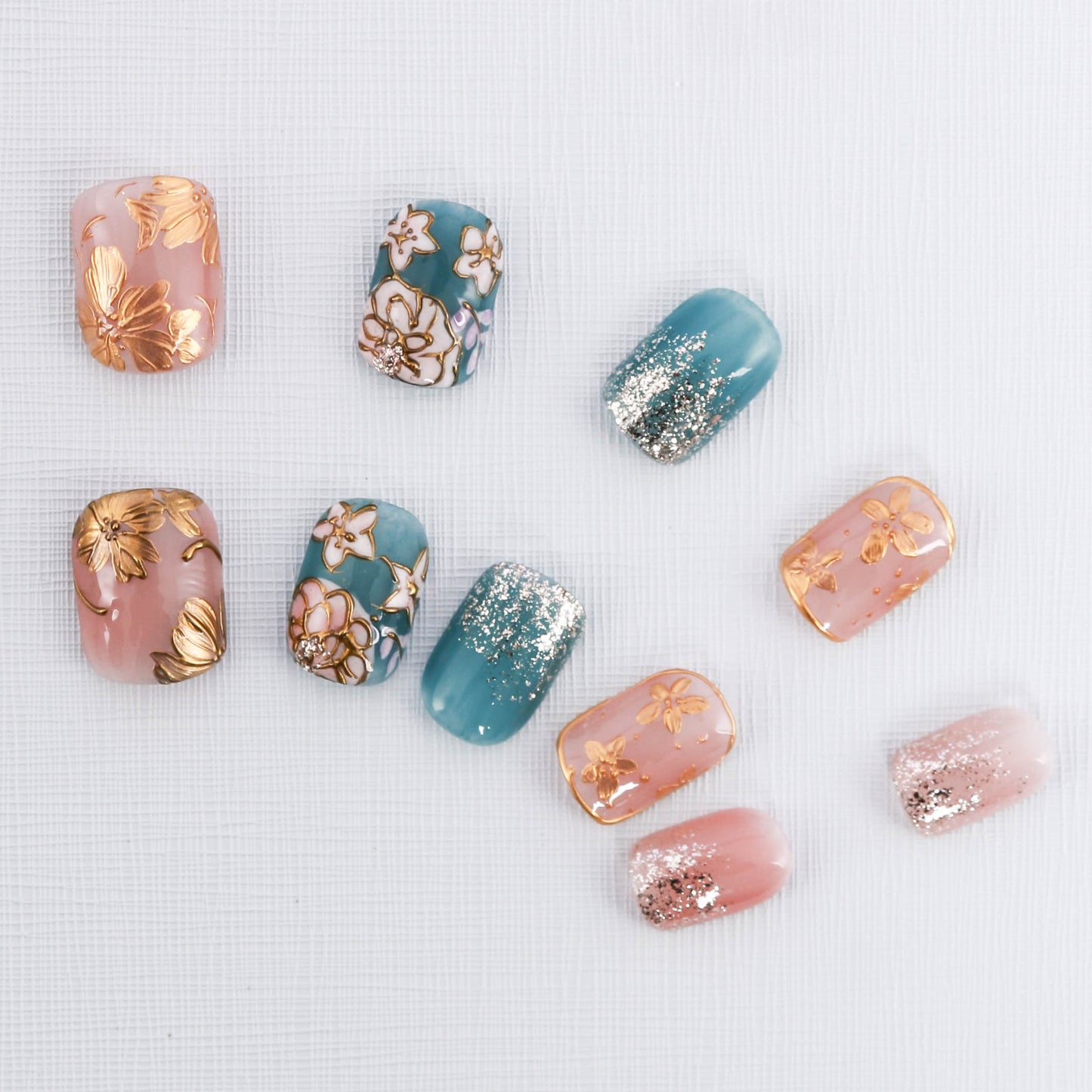 Floral Fantasy Medley Press On Nail