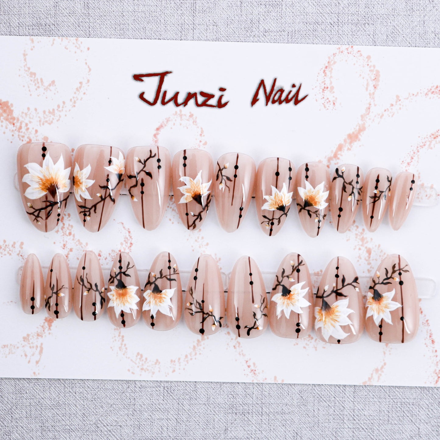 Lotus Whisper Handmade Press on Nail