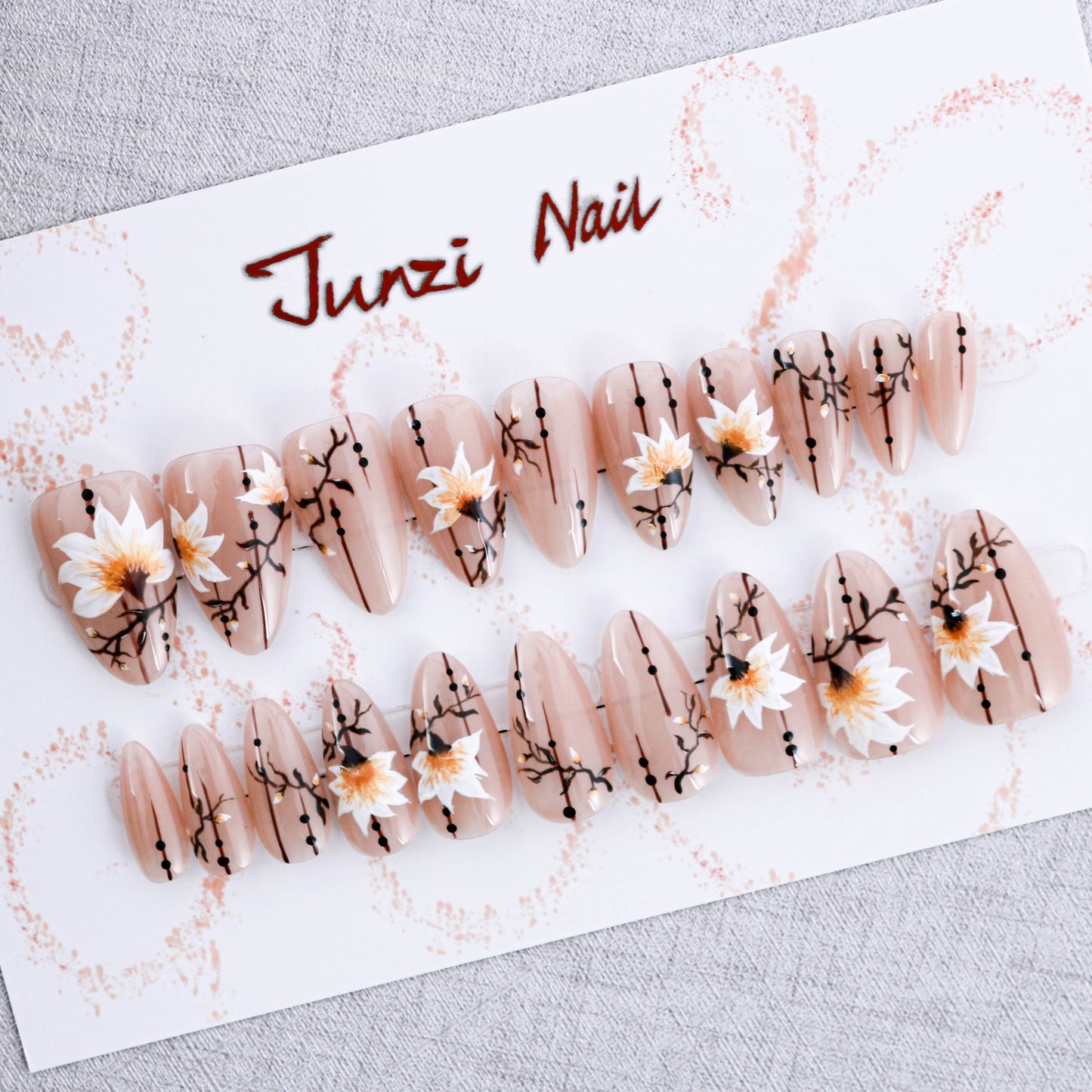 Lotus Whisper Handmade Press on Nail